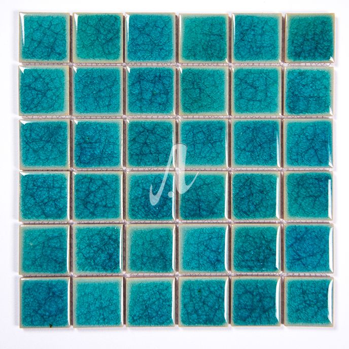 Gạch mosaic vuông xanh dương nhạt 5x5