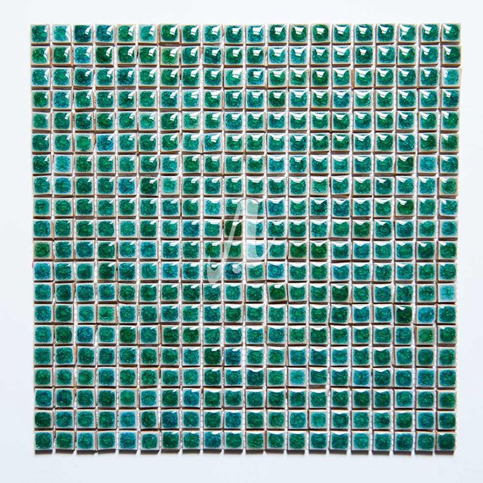 Gạch mosaic vuông xanh lục bảo 1x1