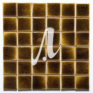 Gạch mosaic vuông hổ phách 5x5