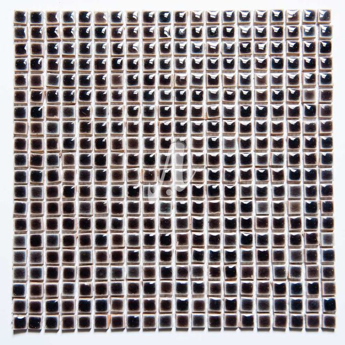 Gạch mosaic vuông nâu đậm 1x1