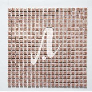 Gạch mosaic vuông nâu hồng 1x1