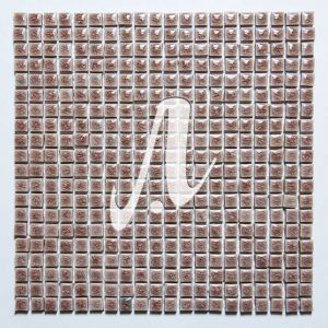 Gạch mosaic vuông nâu nhạt 1x1