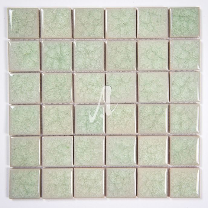 Gạch mosaic vuông trắng xanh 5x5