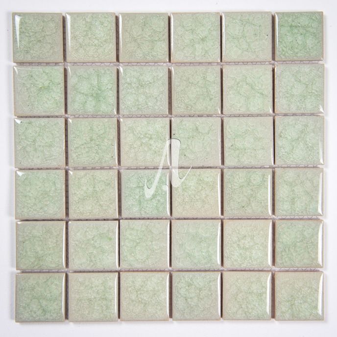 Gạch mosaic vuông trắng xanh 5x5 Gạch mosaic vuông trắng xanh 5x5