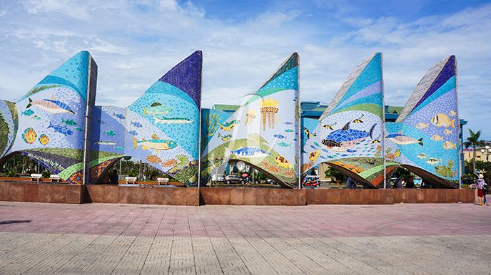 Tranh mosaic gốm Thuận buồm xuôi gió Tranh mosaic gốm Thuận buồm xuôi gió