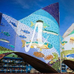 Tranh mosaic Thuận buồm xuôi gió