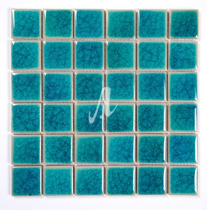 Gạch mosaic vuông xanh dương nhạt 5x5 Gạch mosaic vuông xanh dương nhạt 5x5