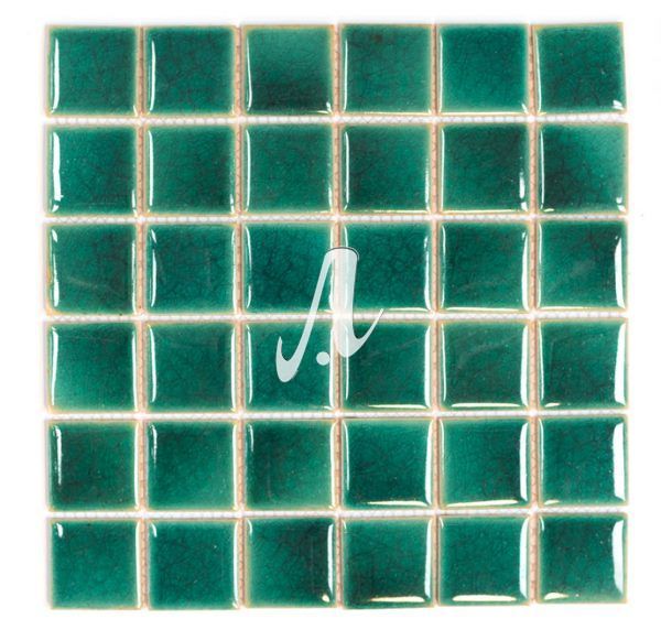 Gạch mosaic vuông xanh lục bảo 5x5