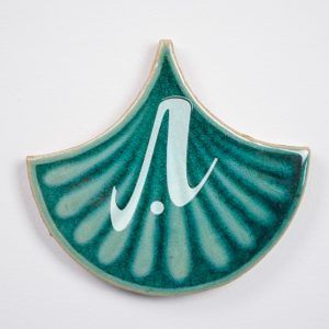 1 viên gạch vảy cá 3D múi xanh lục bảo