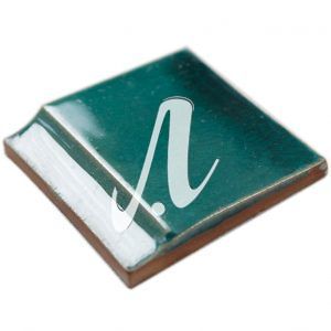 1 viên gạch vuông 3D 10x10 xanh lục bảo góc nghiêng