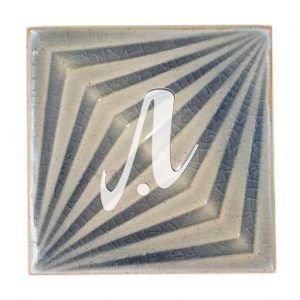 1 viên gạch vuông 3D 14x14 xanh ghi