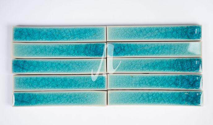 Gạch mosaic xương cá xanh dương đậm 2.5x15 Gạch mosaic xương cá xanh dương đậm 2.5x15
