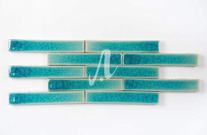 Gạch mosaic xương cá xanh dương đậm 2.5x15 Gạch mosaic xương cá xanh dương đậm 2.5x15