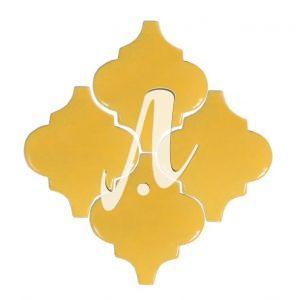 Gạch mosaic đèn lồng 10x11.5 vàng tươi