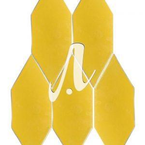 Gạch mosaic lục giác nhọn vàng tươi 7x19