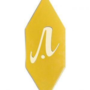 Gạch mosaic lục giác nhọn vàng tươi 7x19