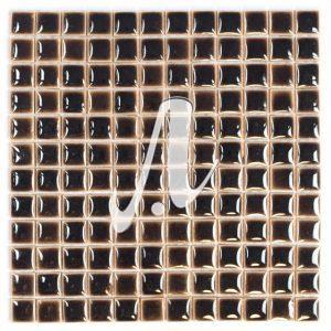 Gạch mosaic vuông nâu đậm 2.3x2.3