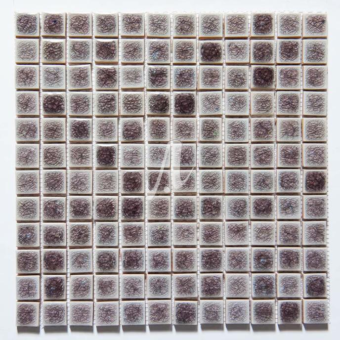 Gạch mosaic vuông nâu hồng nhạt 2.3x2.3