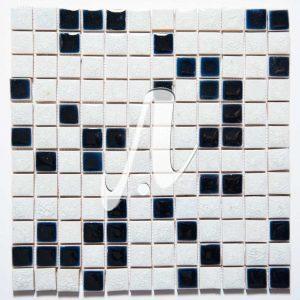 Gạch mosaic vuông trộn đen trắng 2.3x2.3