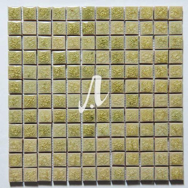 Gạch mosaic vuông vàng chanh 2.3x2.3