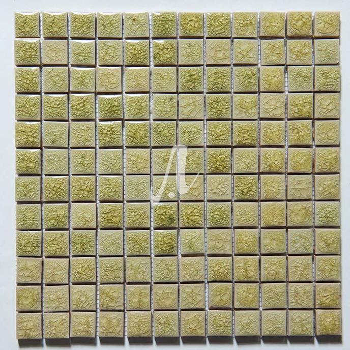 Gạch mosaic vuông vàng chanh 2.3x2.3