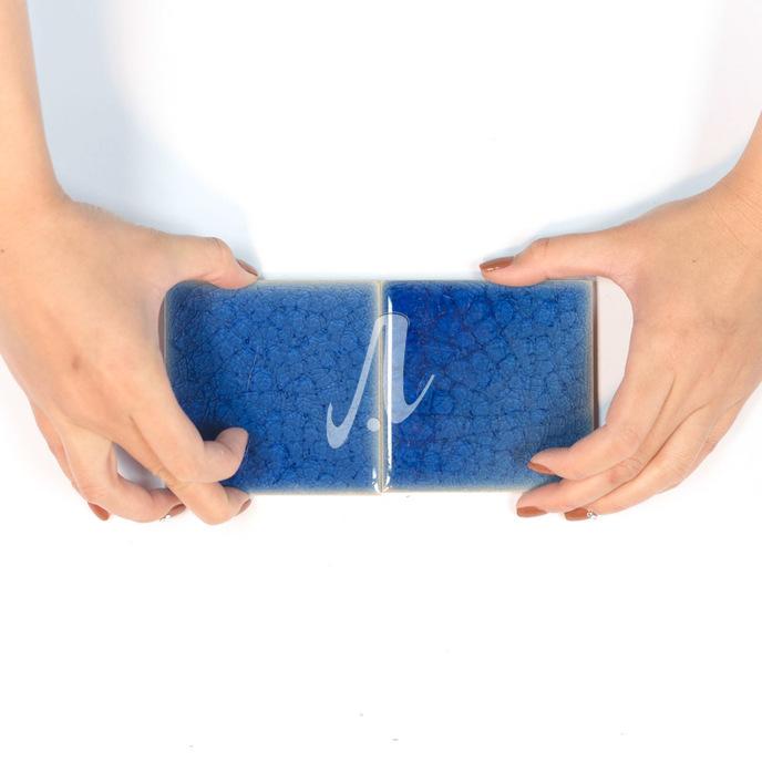 Gạch mosaic vuông xanh coban 10x10 Gạch mosaic vuông xanh coban 10x10