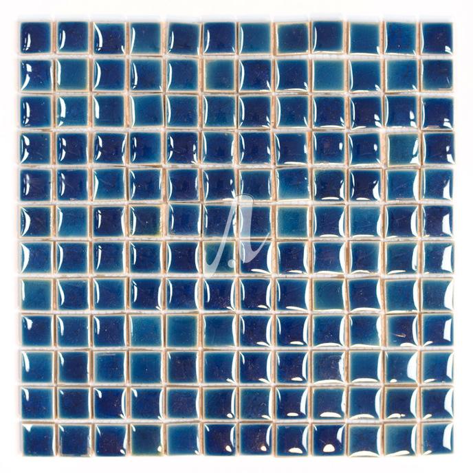 Gạch mosaic vuông xanh đậm hải 2.3x2.3