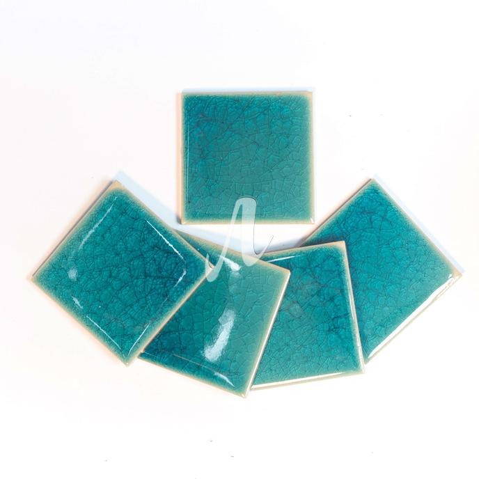 Gạch mosaic vuông xanh dương đậm 10x10 Gạch mosaic vuông xanh dương đậm 10x10