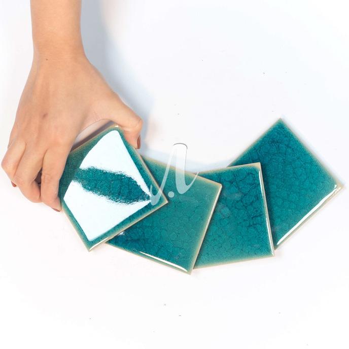 Gạch mosaic vuông xanh dương đậm 10x10 Gạch mosaic vuông xanh dương đậm 10x10