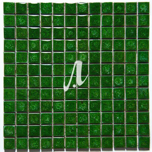 Gạch mosaic vuông xanh lá đậm 2.3x2.3