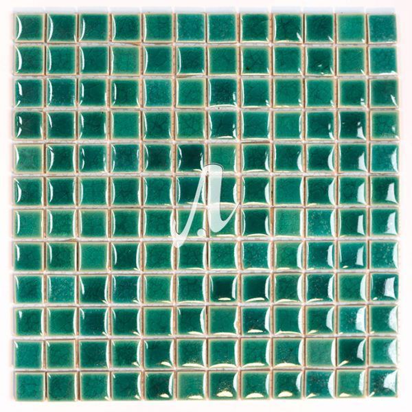 Gạch mosaic vuông xanh lục bảo 2.3x2.3