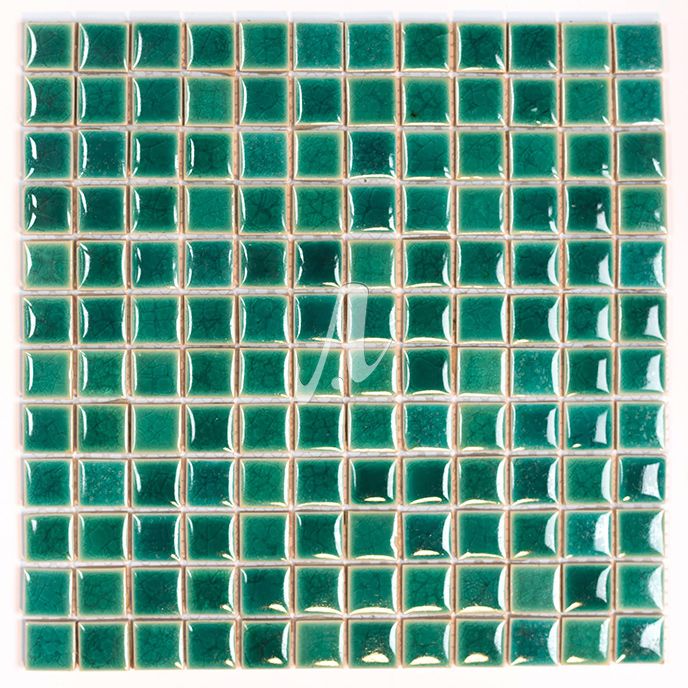 Gạch mosaic vuông xanh lục bảo 2.3x2.3