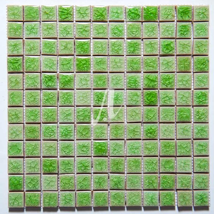 Gạch mosaic vuông xanh non 2.3x2.3