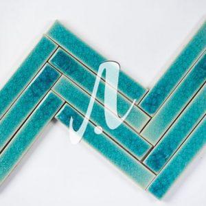Gạch mosaic xương cá 2.5x15 xanh dương đậm