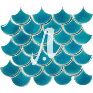 Gạch vảy cá xanh dương nhạt 6x7