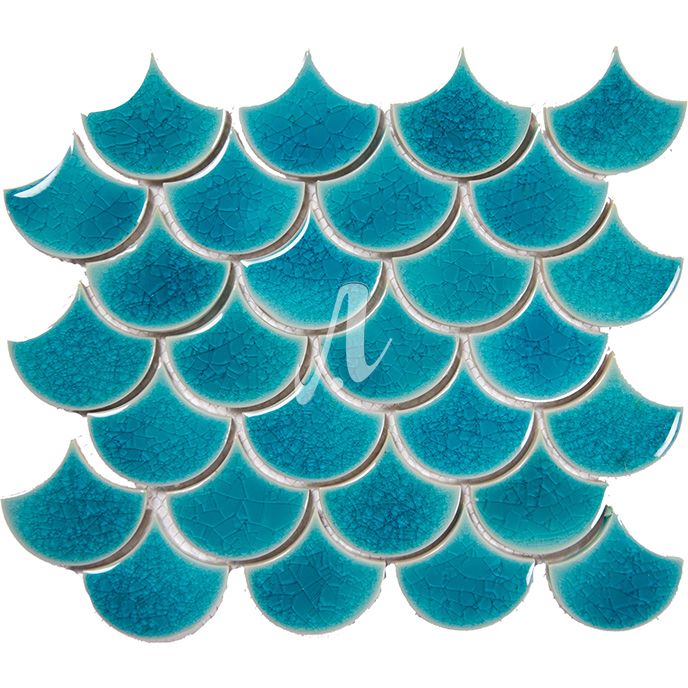 Gạch vảy cá xanh dương nhạt 6x7