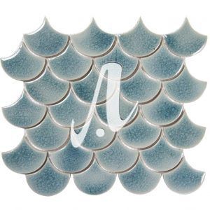 Gạch vảy cá xanh ghi 6x7