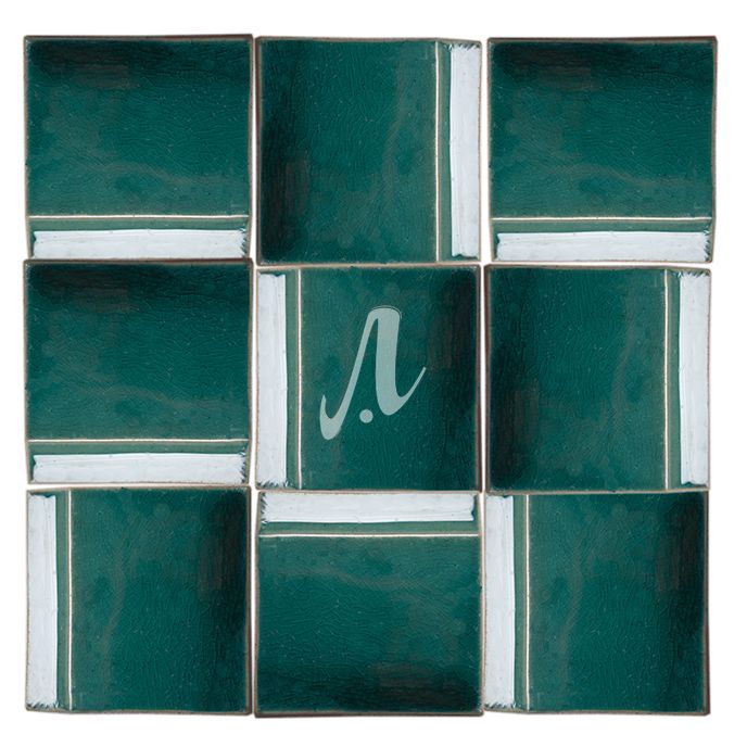Gạch vuông 3D 10x10 xanh lục bảo Gạch vuông 3D 10x10 xanh lục bảo