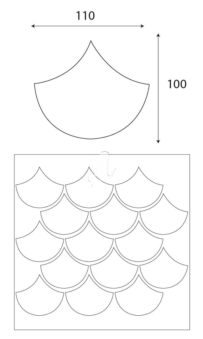 Thông số gạch mosaic vảy cá to