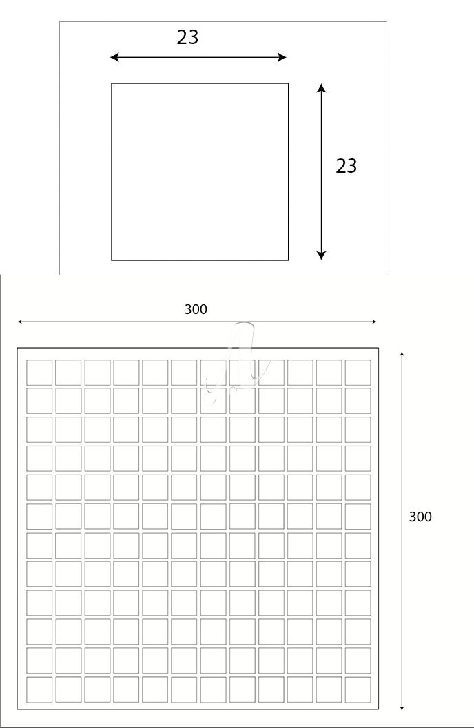 Thông số gạch vuông 2.3x2.3