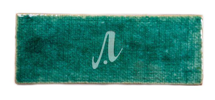 Gạch chữ nhật 3D vải thô 7x23 xanh lục bảo Gạch chữ nhật 3D vải thô 7x23 xanh lục bảo