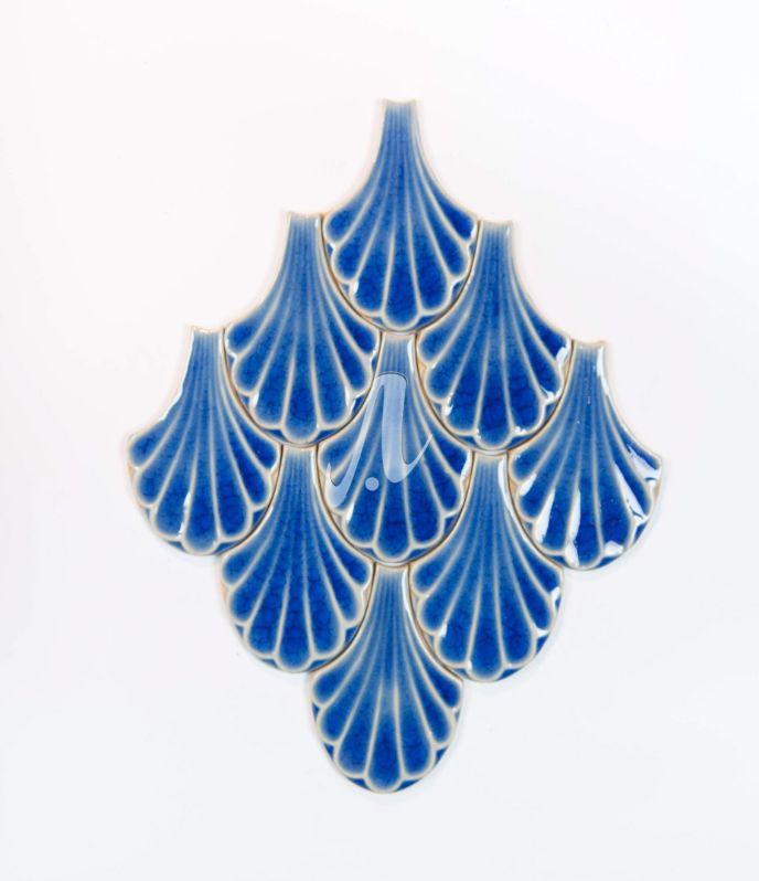 Gạch dẻ quạt 3D 9x14 xanh coban Gạch dẻ quạt 3D 9x14 xanh coban