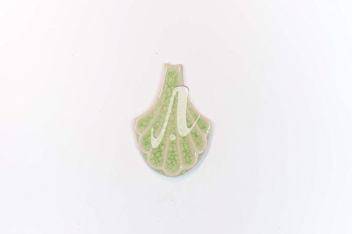 Gạch dẻ quạt 3D 9x14 xanh non Gạch dẻ quạt 3D 9x14 xanh non