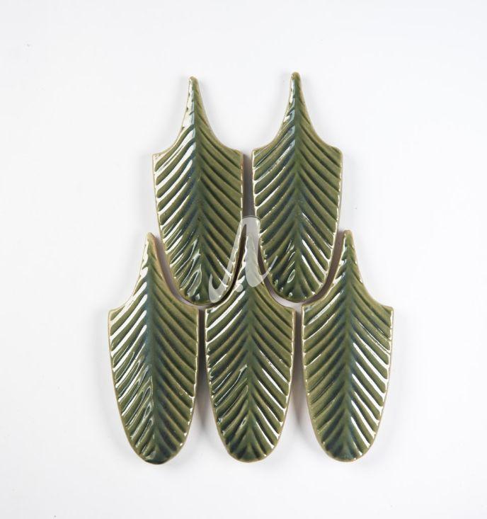 Gạch lá 3D 5x13 xanh đồng Gạch lá 3D 5x13 xanh đồng