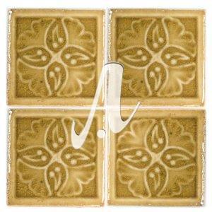 Gạch điểm 3D 10x10 cỏ may mắn hổ phách