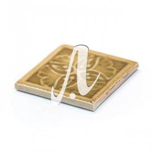 Gạch điểm 3D 10x10 cỏ may mắn hổ phách