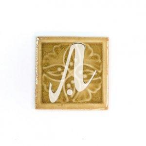 Gạch điểm 3D 10x10 cỏ may mắn hổ phách