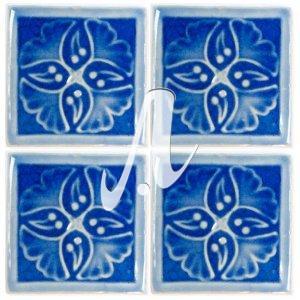 Gạch điểm 3D 10x10 cỏ may mắn xanh coban