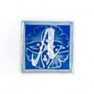 Gạch điểm 3D 10x10 cỏ may mắn xanh coban