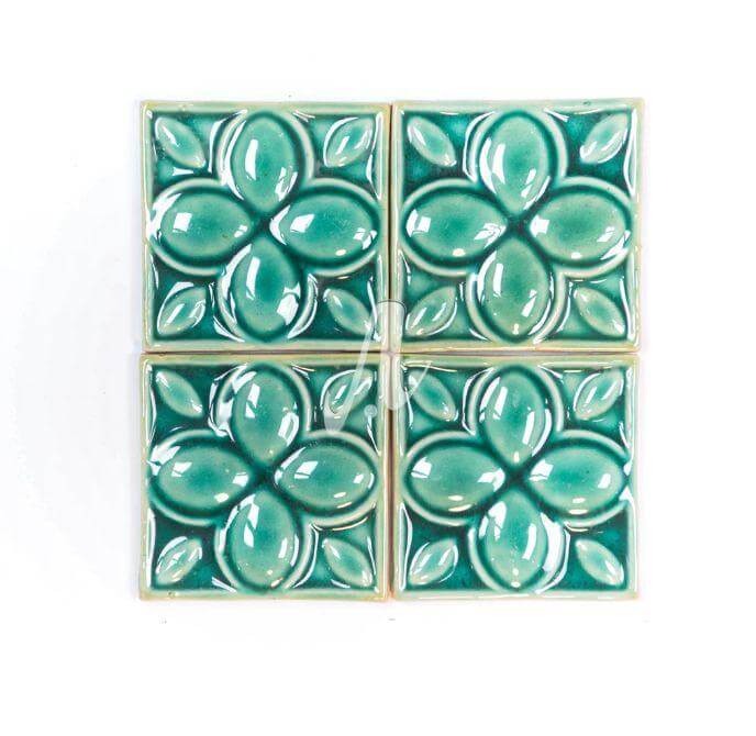 gach-3D-diem-10x10-hoa-4-canh-xanh-luc-bao Gạch điểm 3D 10x10 hoa 4 cánh xanh lục bảo